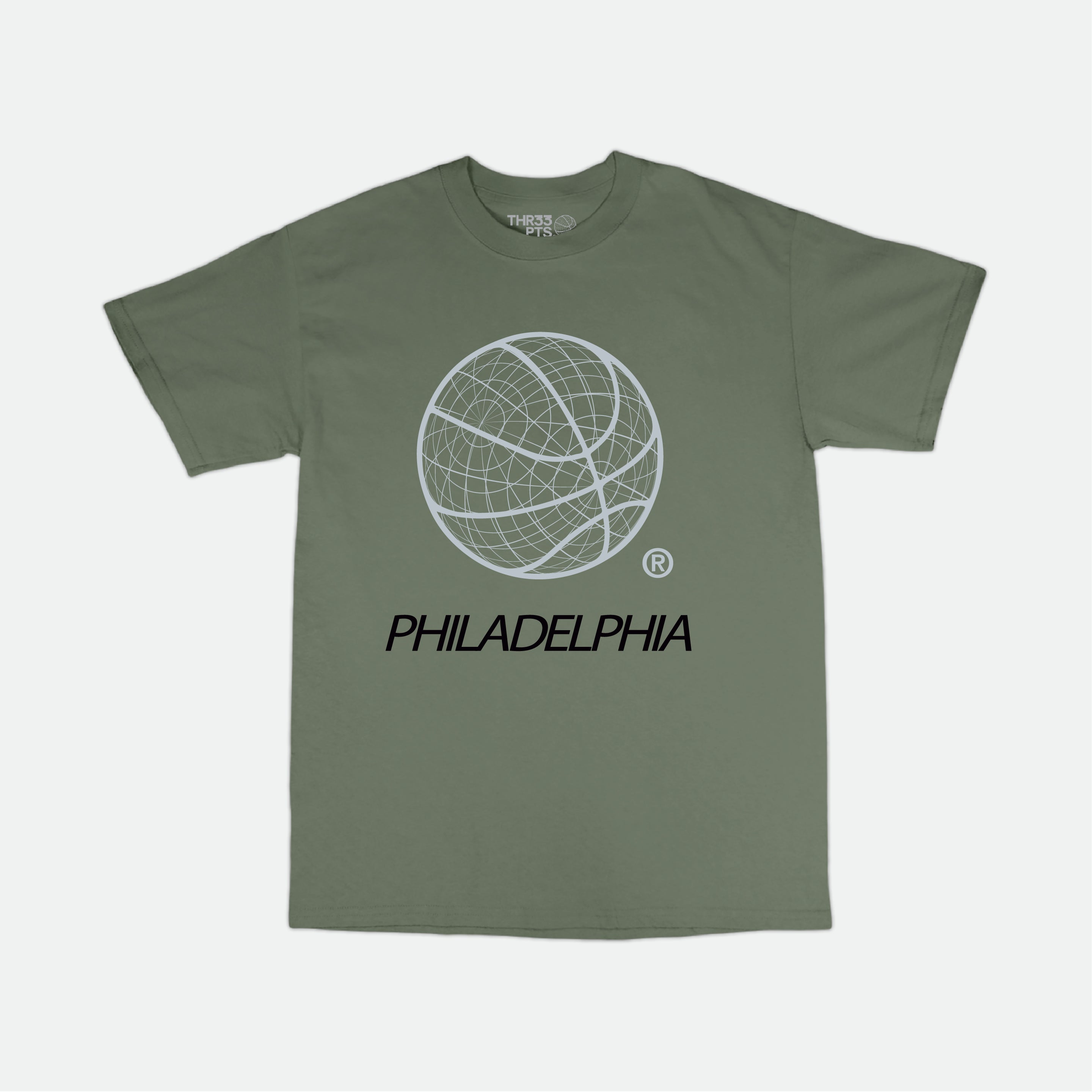 Philadelphia Basketball - Military Green